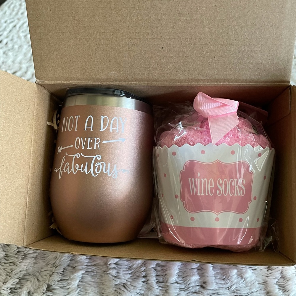 Not a day over Fabulous Yeti and Wine Socks New!